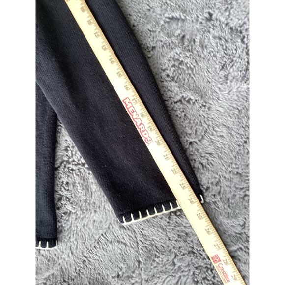 Mercer Street Studio Snowman Appliqué Ugly Christmas Cardigan Sweater Black 3X - Picture 7 of 10